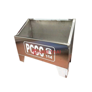 kệ đựng 2 bình chữa cháy inox 300x400x200mm, chân 50mm-2