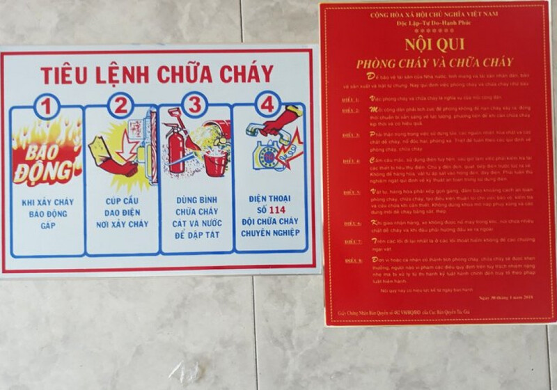 Nội quy tiêu lệnh PCCC