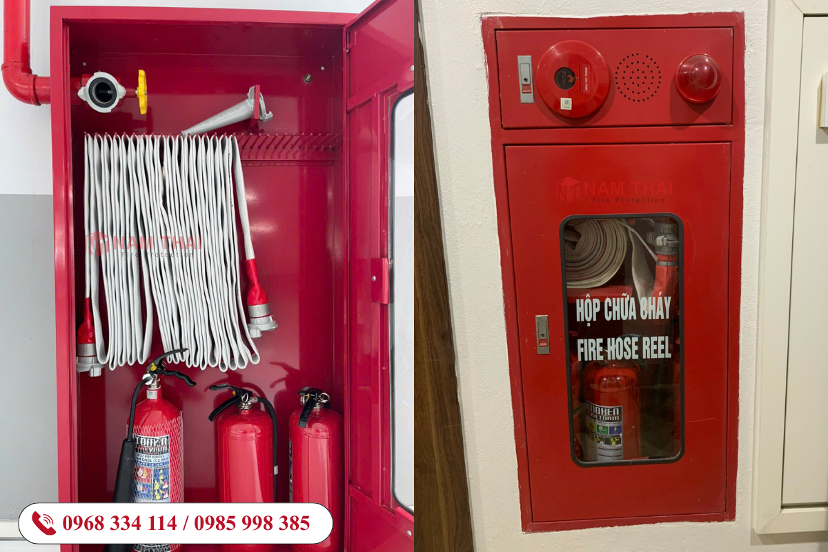 Cách sắp xếp vòi lăng van trong tủ chữa cháy gọn gàng chuẩn kỹ thuật
