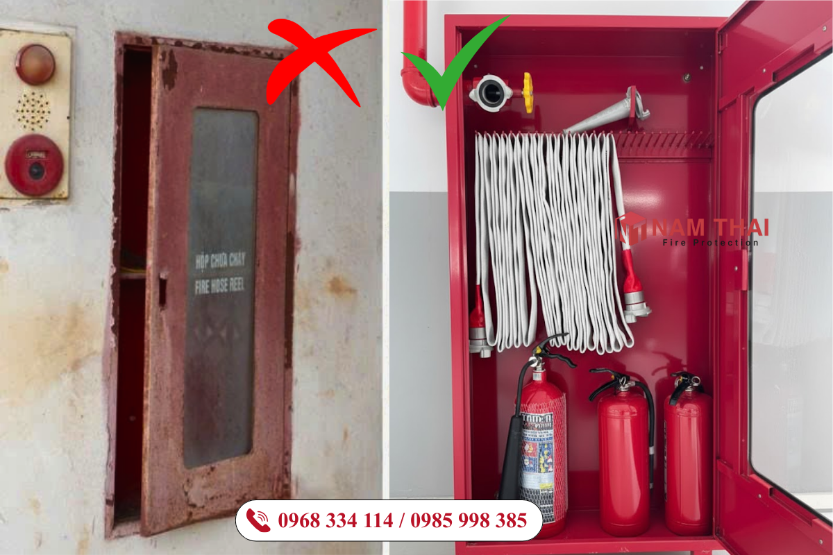Ảnh minh họa lỗi tủ chữa cháy thường gặp