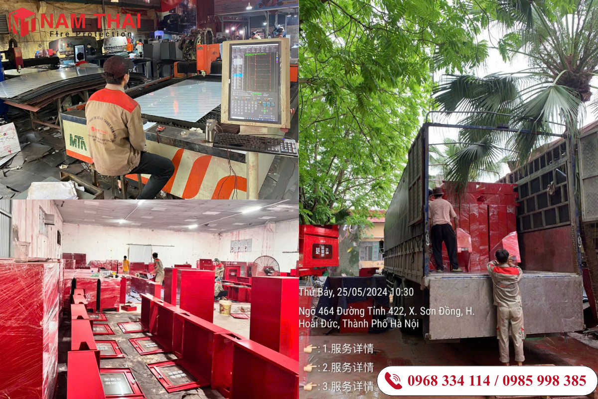 Kho hàng hóa tủ chữa cháy chính hãng Nam Thái sẵn sàng số lượng lớn