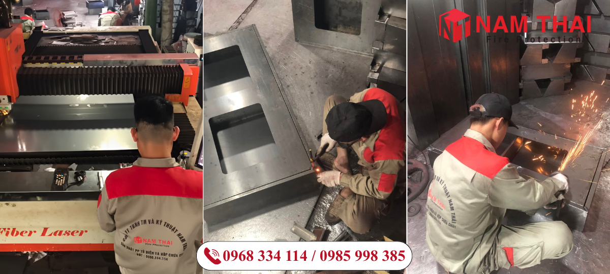 Gia công vỏ tủ PCCC bằng công nghệ CNC Laser tại Hà Nội