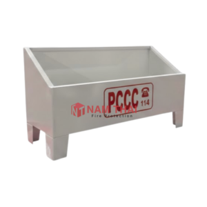 Kệ Đựng 3 Bình Chữa Cháy Màu Trắng 400x700x200mm Chân 100mm-2