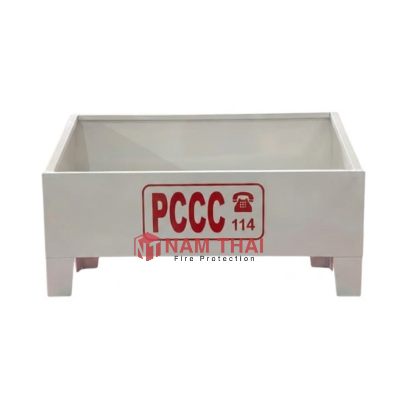 Kệ Đựng 3 Bình Chữa Cháy Màu Trắng 400x700x200mm Chân 100mm