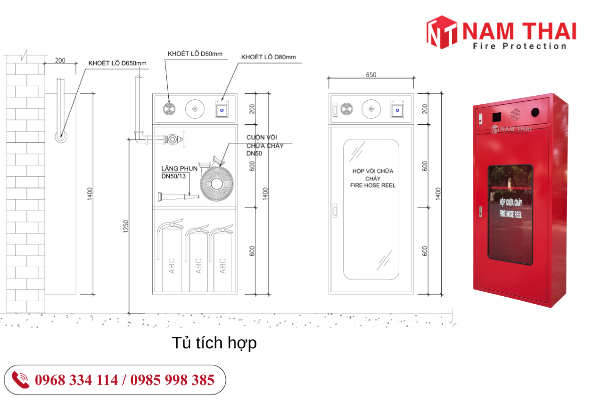 Tủ chữa cháy tích hợp